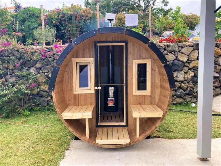 Sauna d'Extérieur Barrel 235 (Poêle en bois)
