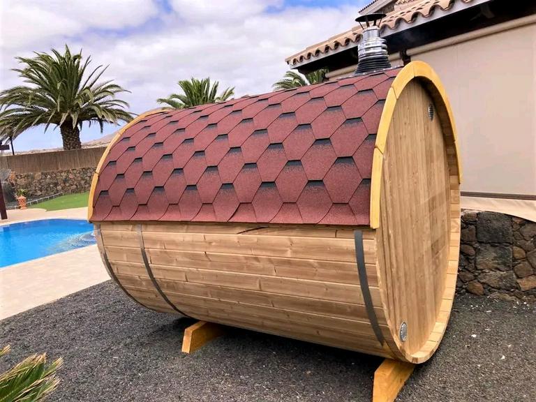 Sauna d'Extérieur Barrel 235 (Poêle en bois)