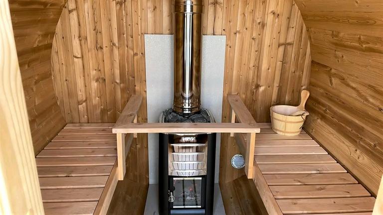 Sauna d'Extérieur Barrel 235 (Poêle en bois)