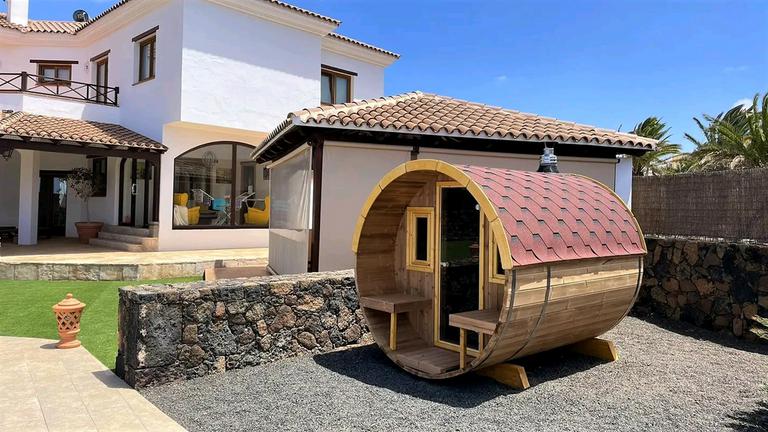 Sauna d'Extérieur Barrel 235 (Poêle en bois)