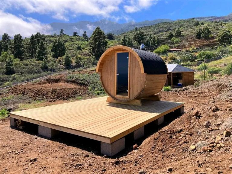 Sauna d'Extérieur Barrel 235 (Poêle en bois)