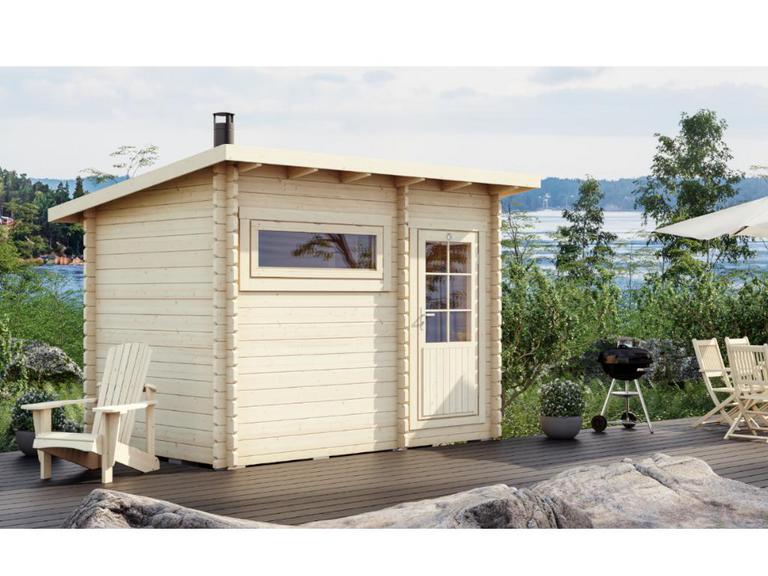 Sauna d'extérieur 4 à 6 places - 2 pièces - OREBRO - L330 x H265 x l200 cm