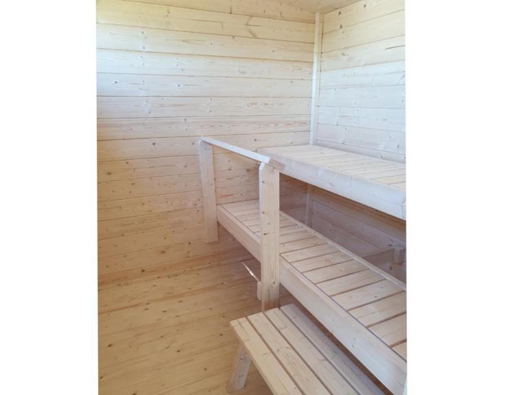 Sauna d'extérieur 4 à 6 places - 2 pièces - OREBRO - L330 x H265 x l200 cm