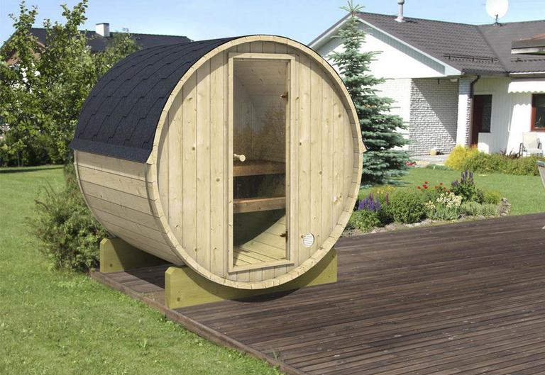 Sauna Extérieur Tonneau en Bois 2/3 Personnes 200 cm – Terrace