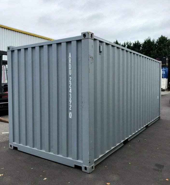 Conteneur maritime de 20 pieds (1er voyage) Gris RAL 7016